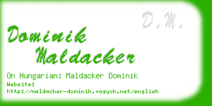 dominik maldacker business card